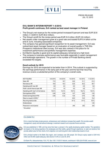 Thumbnail Evli Half-year Report 2015