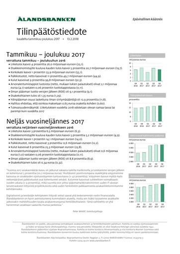 Thumbnail Ålandsbanken Financial Statement 2017