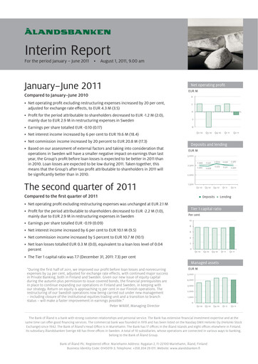 Thumbnail Ålandsbanken Half-year Report 2011-h1