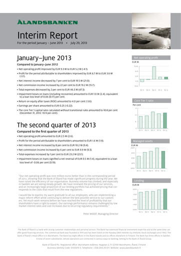 Thumbnail Ålandsbanken Half-year Report 2013-h1
