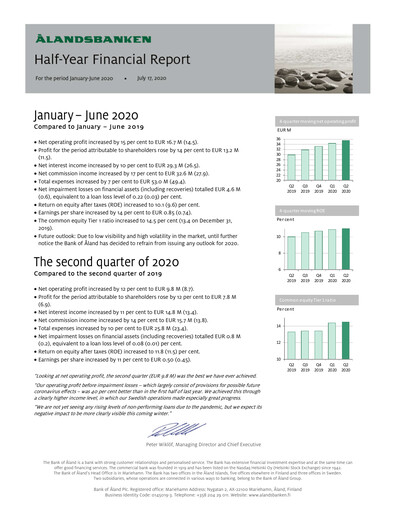 Thumbnail Ålandsbanken Half-year Report 2020-h1
