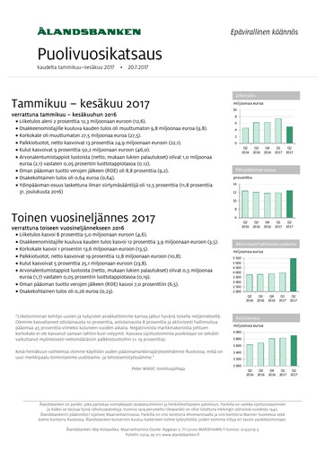 Thumbnail Ålandsbanken Half-year Report 2017-h1