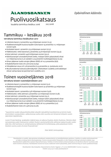 Thumbnail Ålandsbanken Half-year Report 2018-h1