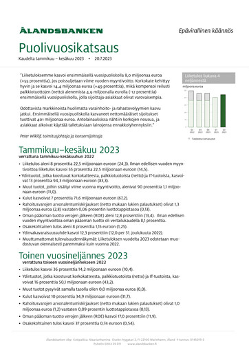 Thumbnail Ålandsbanken Half-year Report 2023-h1
