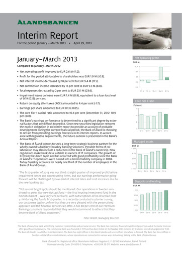 Thumbnail Ålandsbanken Quarterly Report 2013-q1