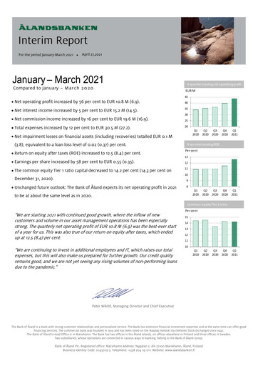 Thumbnail Ålandsbanken Quarterly Report 2021-q1