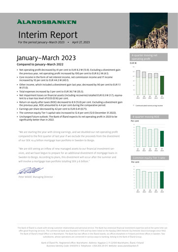 Thumbnail Ålandsbanken Quarterly Report 2023-q1