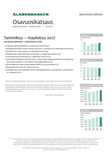 Thumbnail Ålandsbanken Quarterly Report 2017-q1
