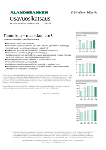 Thumbnail Ålandsbanken Quarterly Report 2018-q1