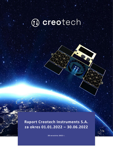 Miniature Creotech Instruments Rapport semestriel 2022-h1