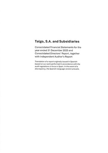 Miniature Talgo S.A. Bilan financier 2025