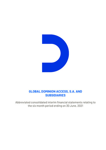 Thumbnail Global Dominion Access Financial Statement 2021-h1