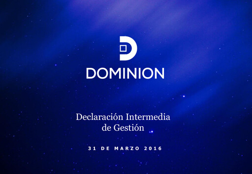 Miniature Global Dominion Access Rapport trimestriel 2016-q1