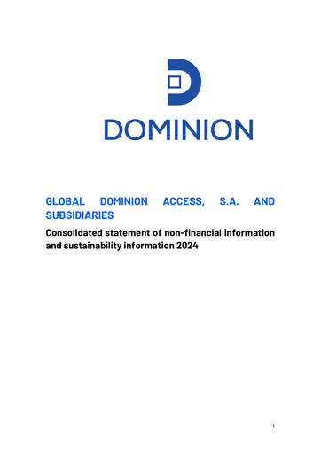 Thumbnail Global Dominion Access Sustainability Report 2024