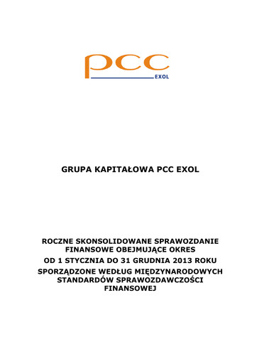 Vorschaubild PCC Exol Finanzmitteilung 2013