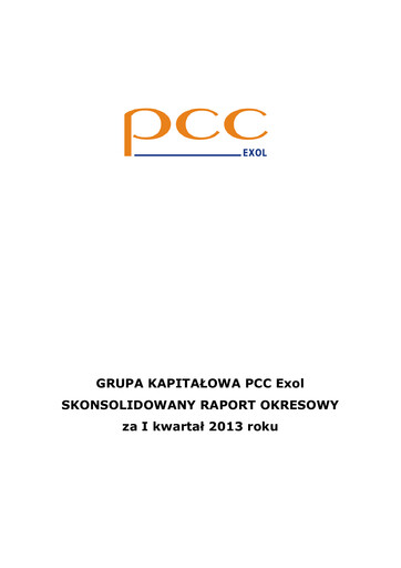 Thumbnail PCC Exol Quarterly Report 2013-q1