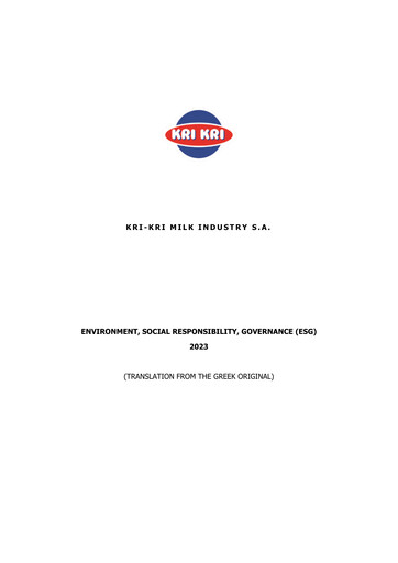 Thumbnail Kri-Kri Milk Industry ESG Report 2023