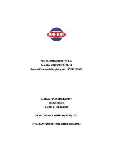 Thumbnail Kri-Kri Milk Industry Financial Statement 2016