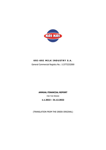 Thumbnail Kri-Kri Milk Industry Financial Statement 2022