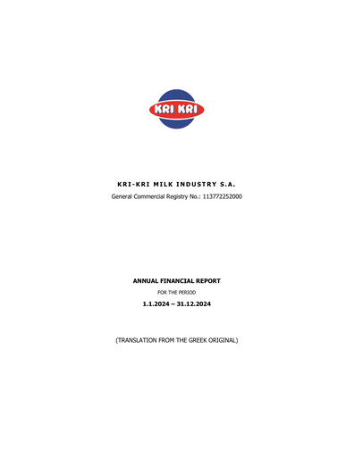 Thumbnail Kri-Kri Milk Industry Financial Statement 2024