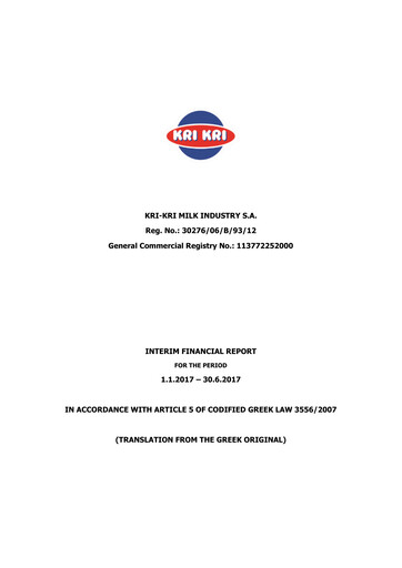 Vorschaubild Kri-Kri Milk Industry Halbjahresbericht 2017-h1