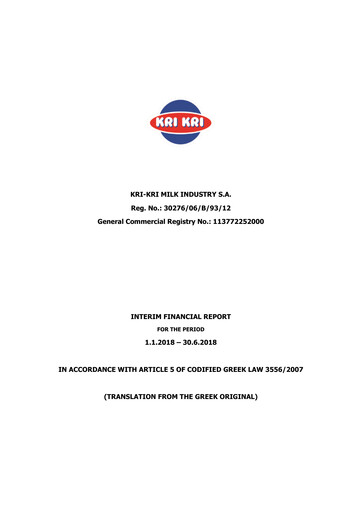Vorschaubild Kri-Kri Milk Industry Halbjahresbericht 2018-h1