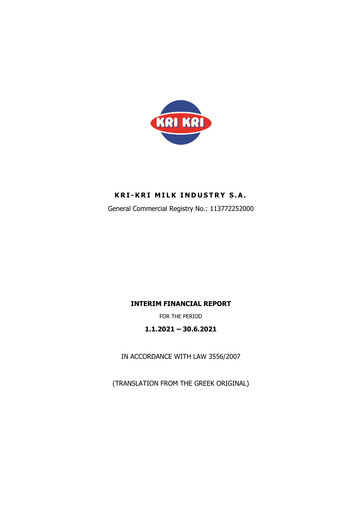 Vorschaubild Kri-Kri Milk Industry Halbjahresbericht 2021-h1