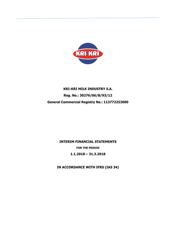 Vorschaubild Kri-Kri Milk Industry Quartalsbericht 2018-q1