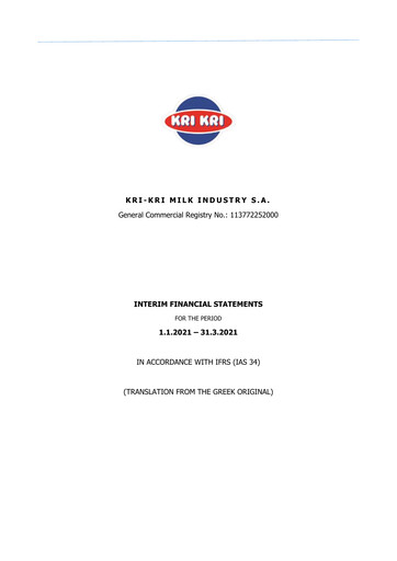 Vorschaubild Kri-Kri Milk Industry Quartalsbericht 2021-q1