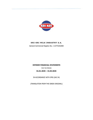 Vorschaubild Kri-Kri Milk Industry Quartalsbericht 2025-q1