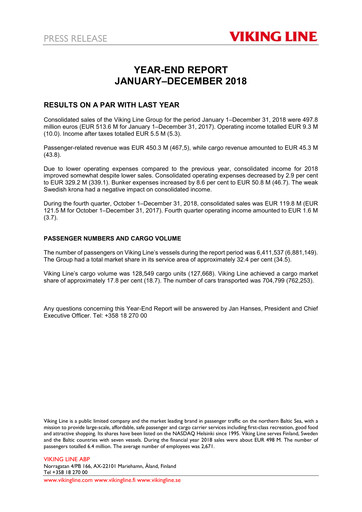 Thumbnail Viking Line Abp Financial Statement 2018