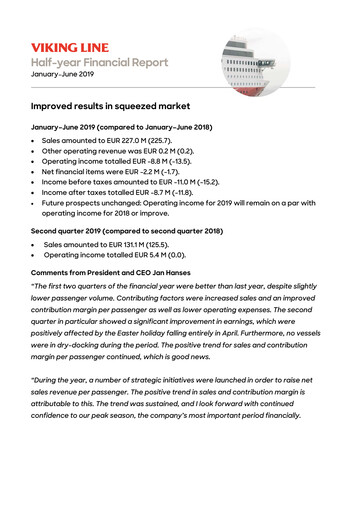 Thumbnail Viking Line Abp Half-year Report 2019