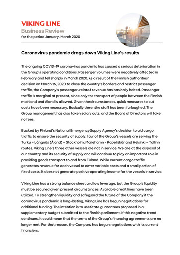 Thumbnail Viking Line Abp Quarterly Report 2020-q1