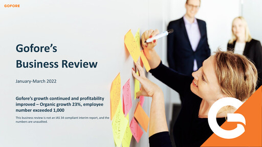 Thumbnail Gofore Oyj Quarterly Report 2022-q1