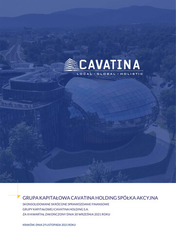 Thumbnail Cavatina Holding Spólka Akcyjna Financial Statement 2021-q3