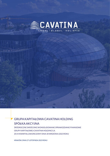 Thumbnail Cavatina Holding Spólka Akcyjna Financial Statement 2023-q3