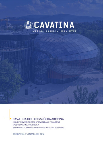 Thumbnail Cavatina Holding Spólka Akcyjna Financial Statement 2025-9m