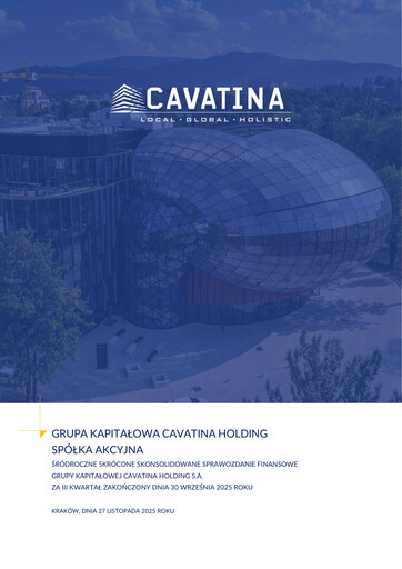 Thumbnail Cavatina Holding Spólka Akcyjna Financial Statement 2025-q3