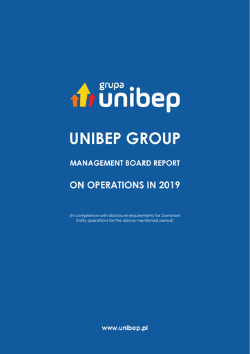 Miniature Unibep Rapport annuel 2019