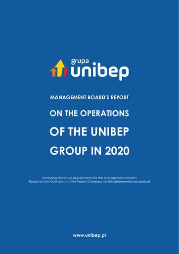 Miniature Unibep Rapport annuel 2020