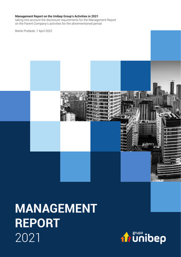 Miniature Unibep Rapport annuel 2021