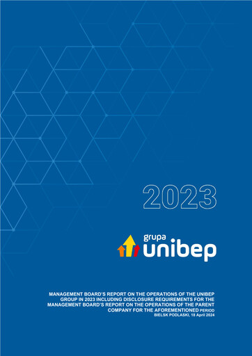 Miniature Unibep Rapport annuel 2023
