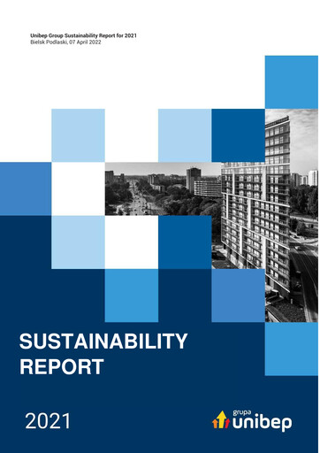 Thumbnail Unibep Sustainability Report 2021