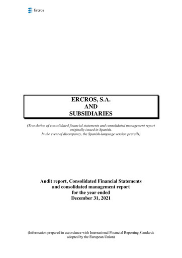 Thumbnail Ercros Financial Statement 2021