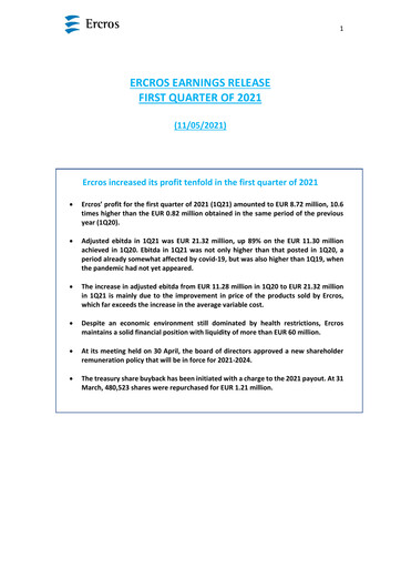 Thumbnail Ercros Quarterly Report 2021-q1