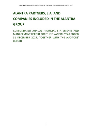 Thumbnail Alantra Partners Annual Report 2025