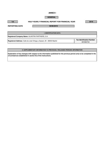 Miniature Alantra Partners Rapport semestriel 2019-h1