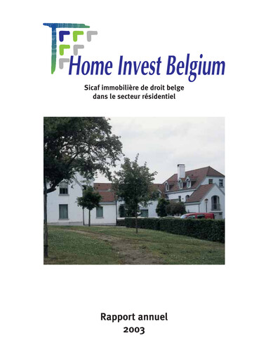 Thumbnail Home Invest Belgium Annual Report 2003