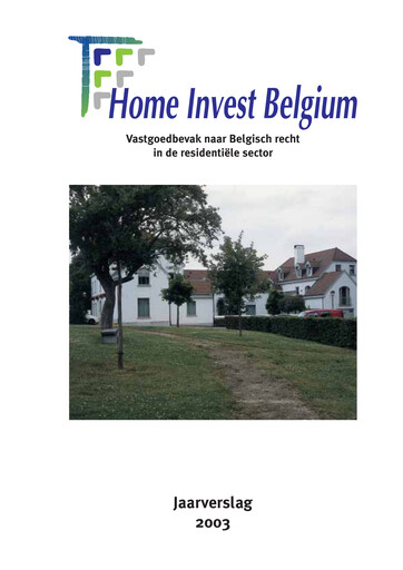 Thumbnail Home Invest Belgium Annual Report 2003