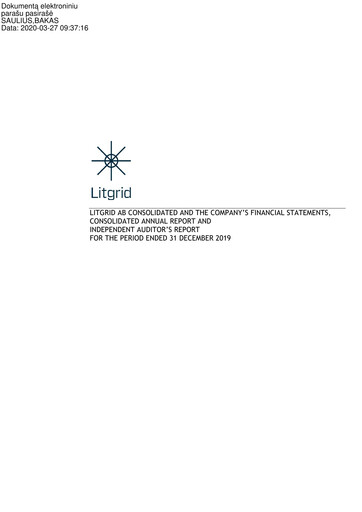 Thumbnail Litgrid AB Annual Report 2019